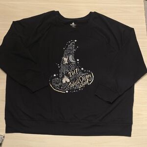 Walt Disney World 3X Black Sparkle Embroider 2017 Raglan Top